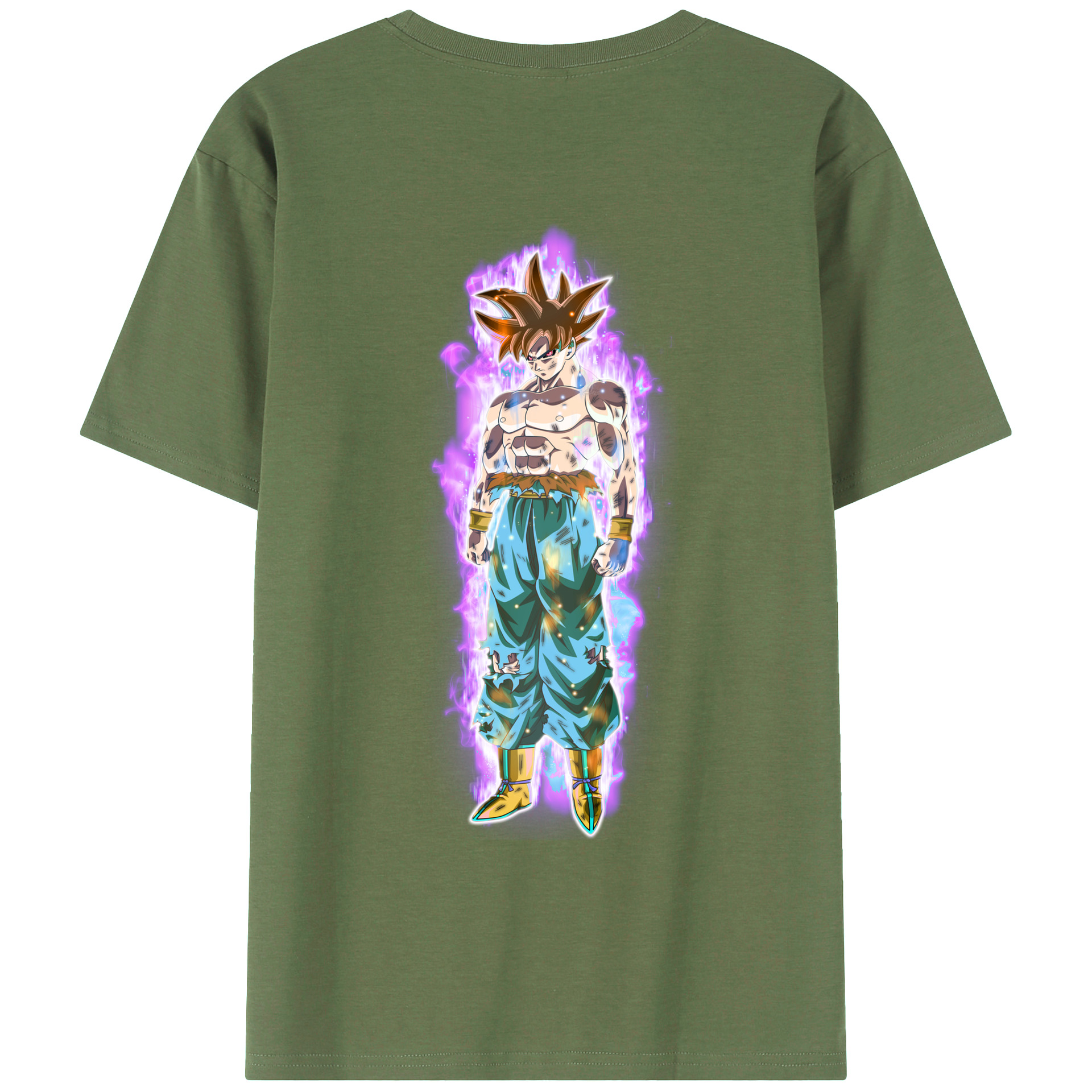 （画像用） ドラゴンボール 孫悟空（そん ごくう）Son Goku カカロット DRAGON BALL Kakarotto 綿100％ メンズ半袖Tシャツ（バックプリント） 通気性